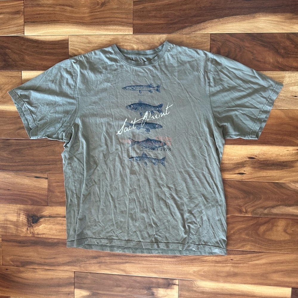 Chaps Fishing Tournament Green T-Shirt size XL